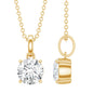 Certified 1 Carat Round Brilliant Cut Moissanite Solitaire Necklace With Silver Chain
