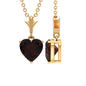 4 Carat Heart Shape Garnet Solitaire Pendant Necklace