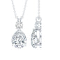 Certified Moissanite Teardrop Pendant Necklace