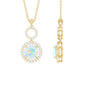 Natural Ethiopian Opal Drop Pendant Necklace with Diamond