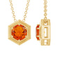 0.75 CT Natural Fire Opal Solitaire Pendant in 6 Prong Setting