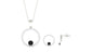 Certified Real Black Onyx Eternity Necklace and Earrings Set with Moissanite
