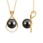 8 Carat Black Tahitian Pearl and Diamond Infinity Drop Pendant