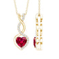 Lab Grown Ruby Infinity Heart Necklace With Chain