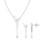 Certified Moissanite Bridal Necklace and Earrings Set