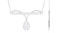 Pave Set Moissanite Designer Teardrop Bar Necklace