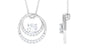 0.9 Carat Certified Moissanite Interlocked Circle Pendant Necklace