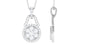 Certified Moissanite Modern Drop Pendant Necklace