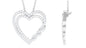 Certified Moissanite Double Heart Pendant Necklace For Her