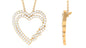 Certified Moissanite Double Heart Pendant Necklace For Her