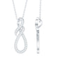 Natural Diamond Infinity Knot Pendant Necklace