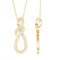 Natural Diamond Infinity Knot Pendant Necklace
