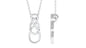 Interlock Infinity Pendant Necklace with Real Diamond