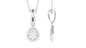 Real Diamond Teardrop Pendant Necklace with Infinity Bail