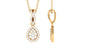 Real Diamond Teardrop Pendant Necklace with Infinity Bail
