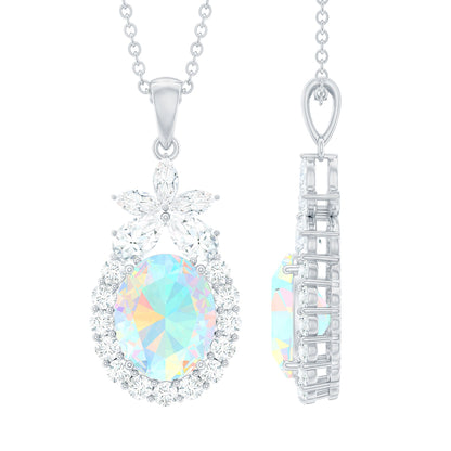 Certified Real 1.3 Carat Ethiopian Opal Statement Necklace