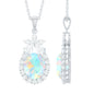 Certified Real 1.3 Carat Ethiopian Opal Statement Necklace