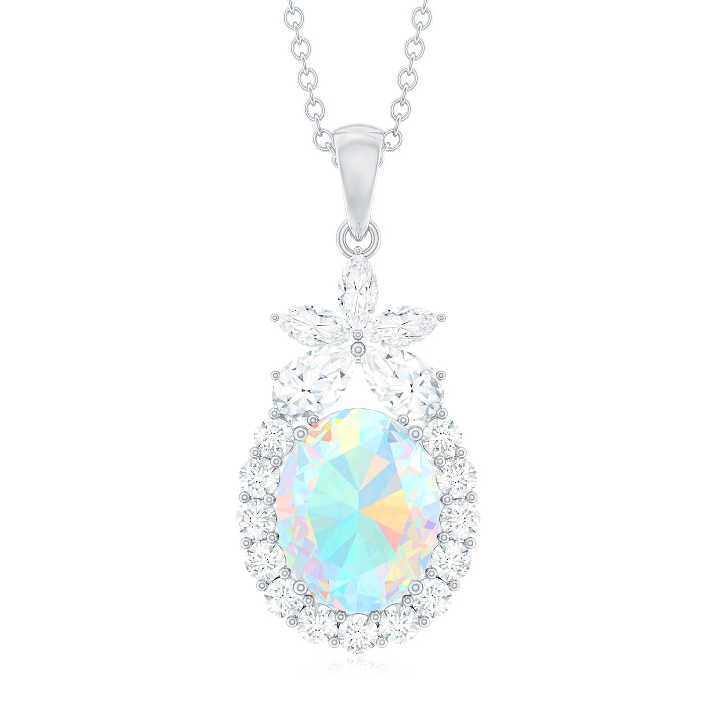 Certified Real 1.3 Carat Ethiopian Opal Statement Necklace