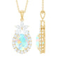 Certified Real 1.3 Carat Ethiopian Opal Statement Necklace