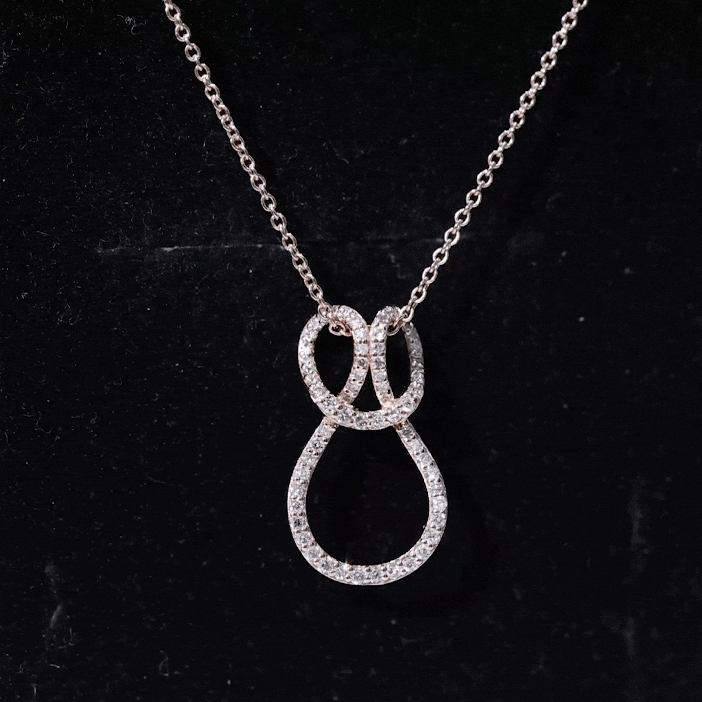 Certified Lab Grown Diamond Infinity Love Knot Necklace For Her