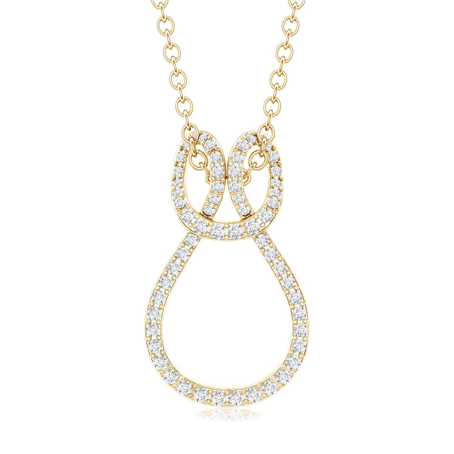 Certified Lab Grown Diamond Infinity Love Knot Necklace For Her