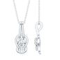 Certified Lab Grown Diamond Love Knot Pendant Necklace