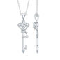 Certified Pear Shaped 0.6 Carat Lab Created Diamond Key Pendant