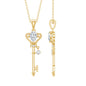 Certified Pear Shaped 0.6 Carat Lab Created Diamond Key Pendant