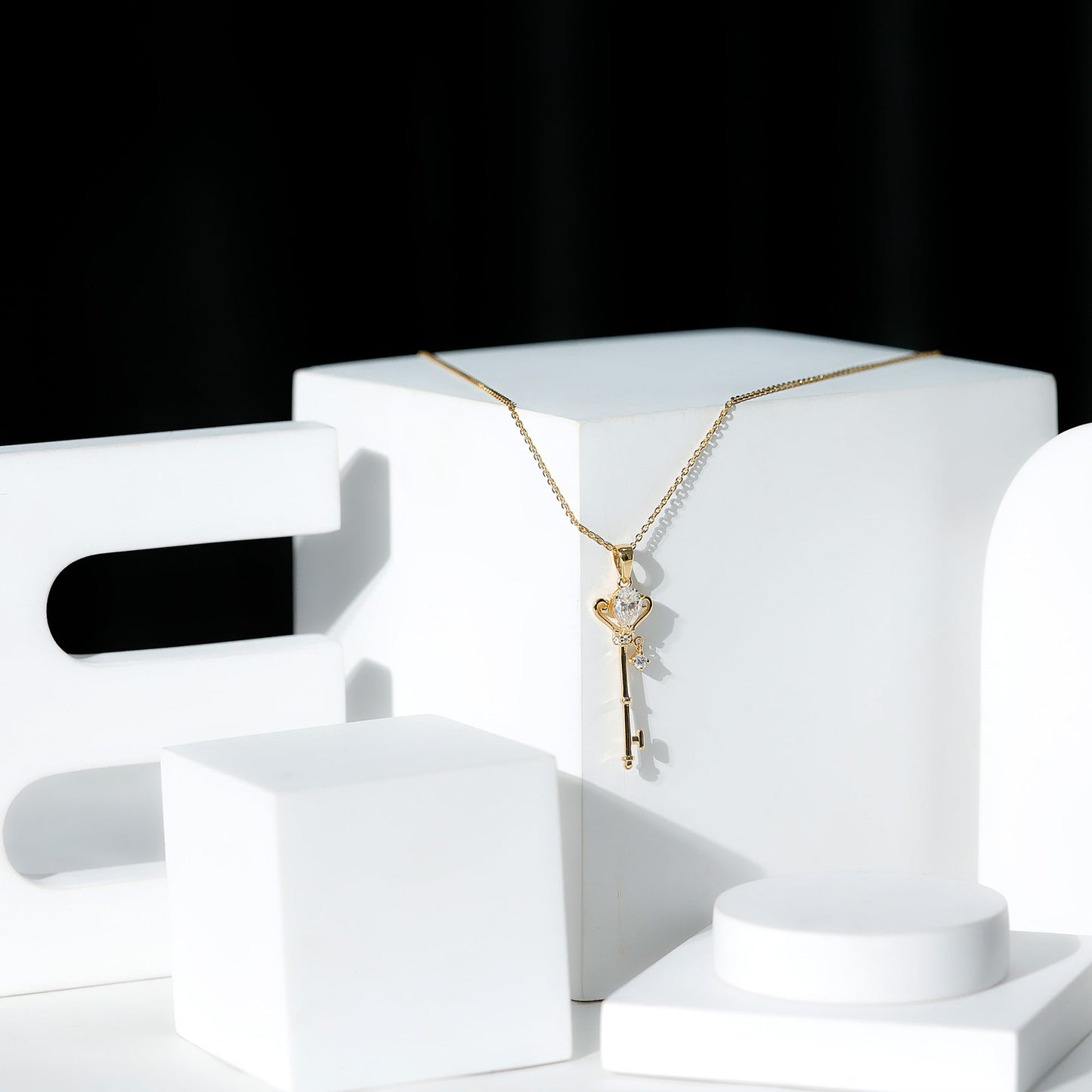 Certified Pear Shaped 0.6 Carat Lab Created Diamond Key Pendant