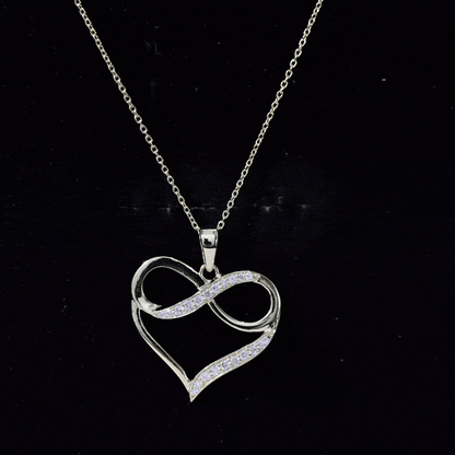 Certified Lab Grown Diamond Infinity Heart Necklace For Women