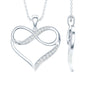 Certified Lab Grown Diamond Infinity Heart Necklace For Women