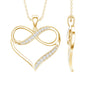 Certified Lab Grown Diamond Infinity Heart Necklace For Women