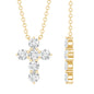Lab Grown Diamond Religious Cross Pendant Necklace
