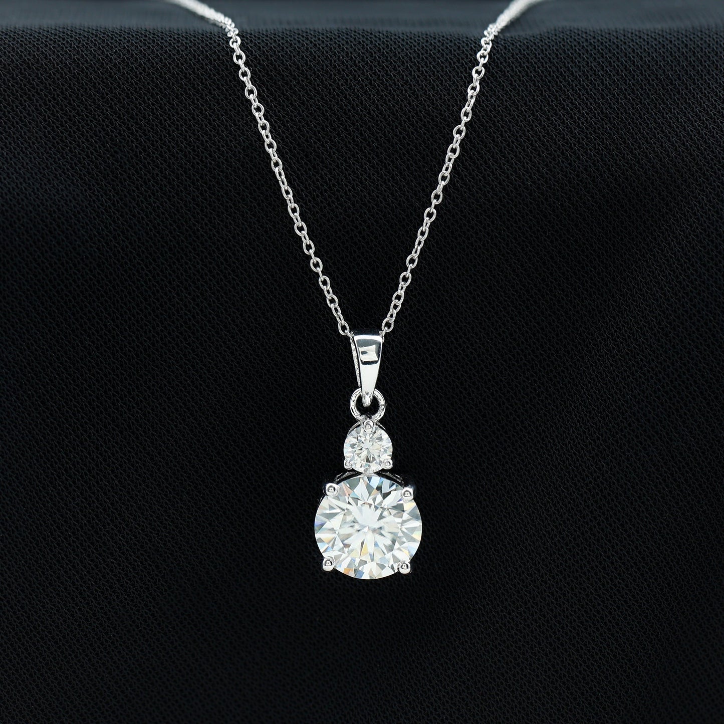 Certified 3 Carat Lab Grown Diamond Pendant Necklace For Women