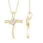 0.14 CT Lab Grown Diamond Cross Necklace (Hidden Bail)