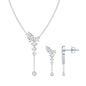 Certified Lab Grown Diamond Designer Necklace and Earrings Set
