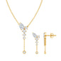 Certified Lab Grown Diamond Designer Necklace and Earrings Set