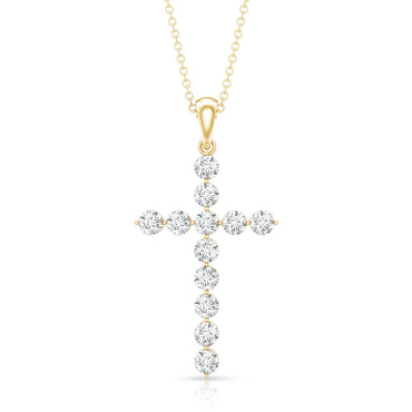 Certified Lab Grown Diamond Christian Cross Pendant