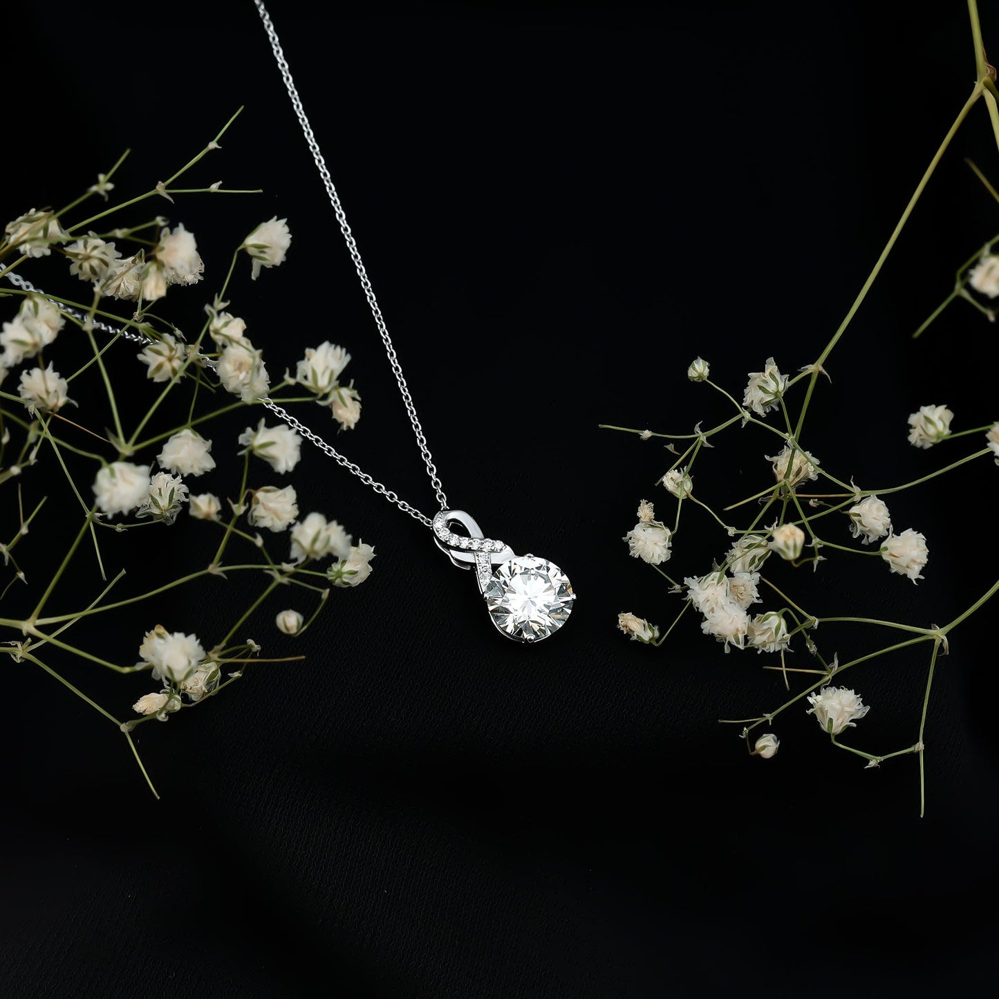 2 Carat Lab Grown Diamond Infinity Pendant Necklace