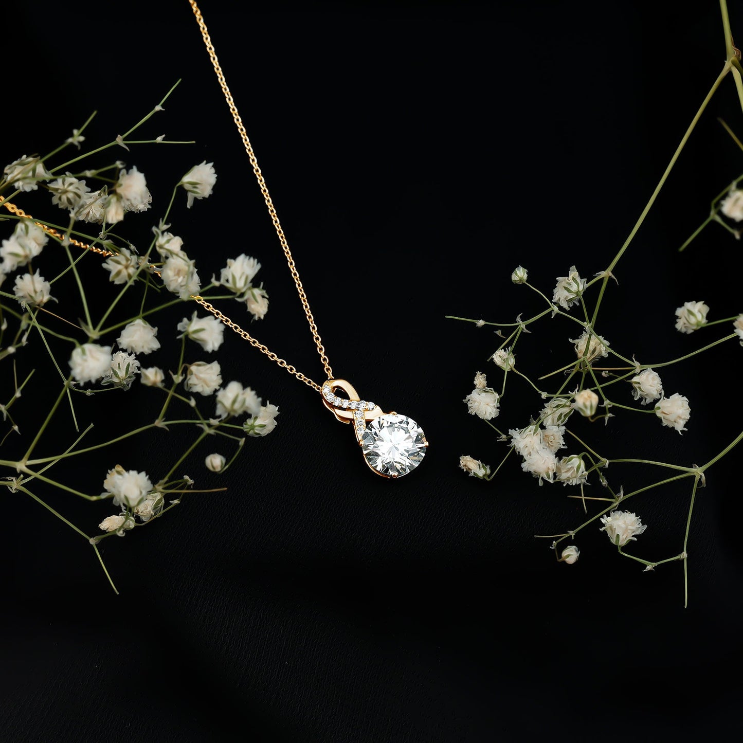 2 Carat Lab Grown Diamond Infinity Pendant Necklace