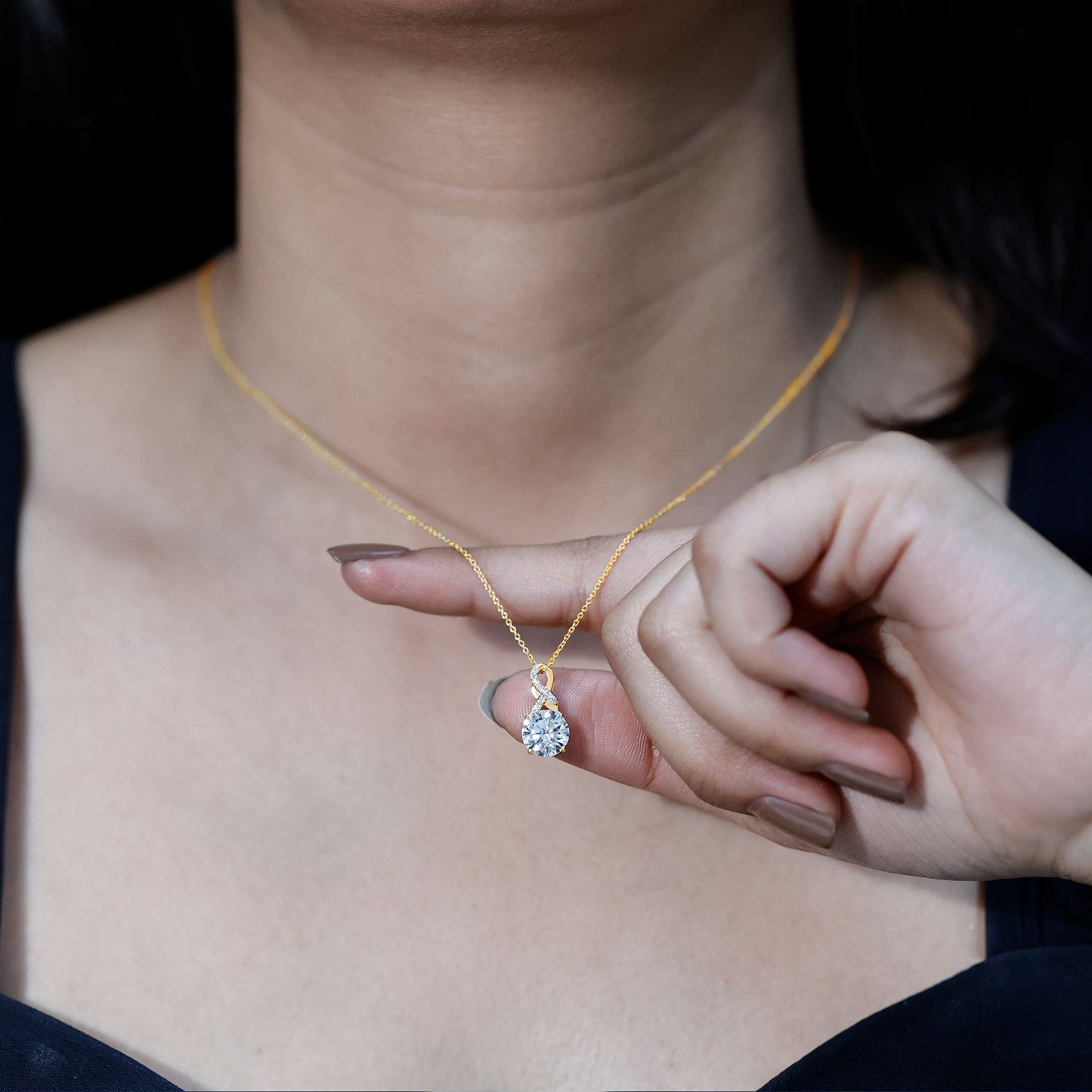 2 Carat Lab Grown Diamond Infinity Pendant Necklace