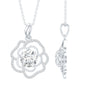 2 Carat Lab Grown Diamond Flower Pendant Necklace