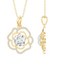 2 Carat Lab Grown Diamond Flower Pendant Necklace