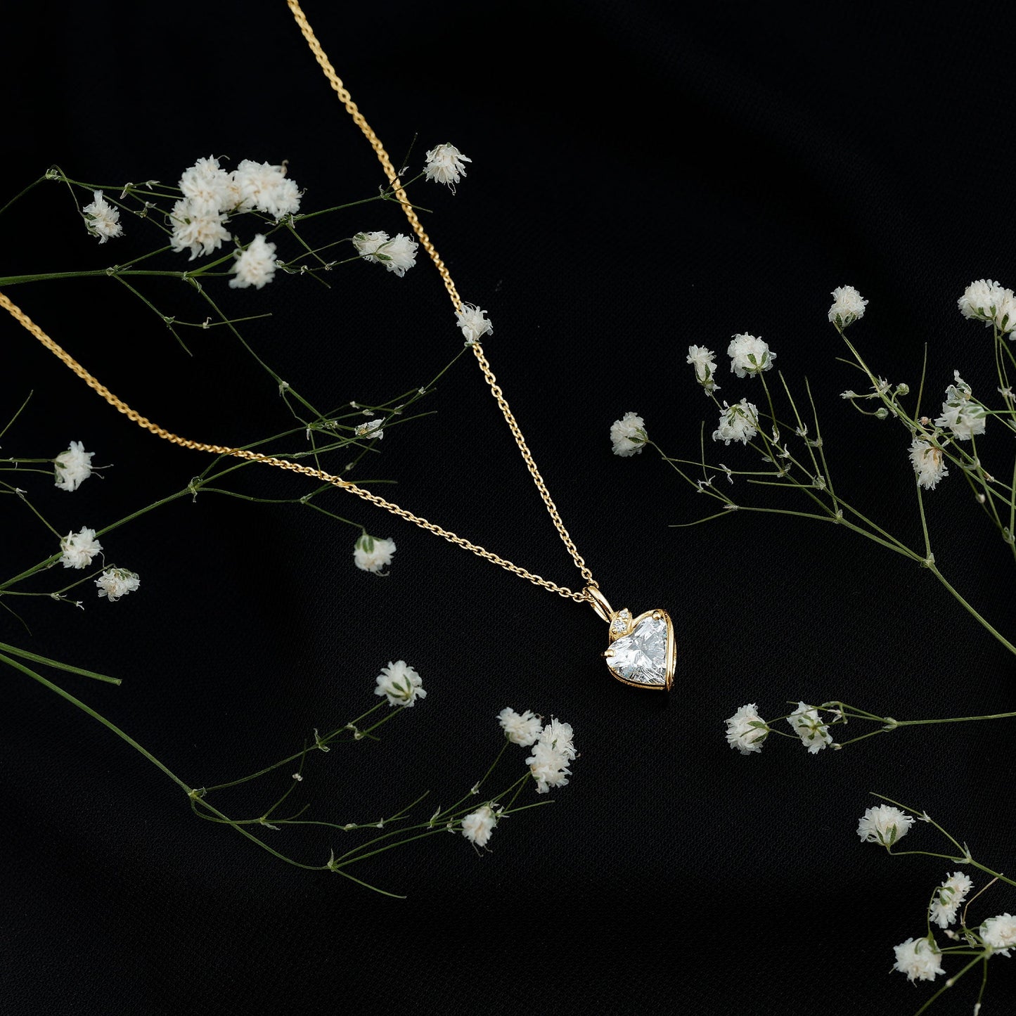 2 Carat Lab Grown Diamond Heart Solitaire Necklace
