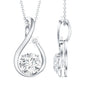 2 Carat Round Solitaire Lab Grown Diamond Teardrop Necklace
