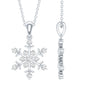 Lab Grown Diamond Christmas Snowflake Necklace