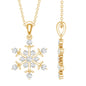 Lab Grown Diamond Christmas Snowflake Necklace