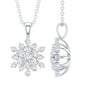 Certified Lab Grown Diamond Snowflake Necklace For Women