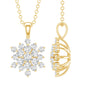Certified Lab Grown Diamond Snowflake Necklace For Women
