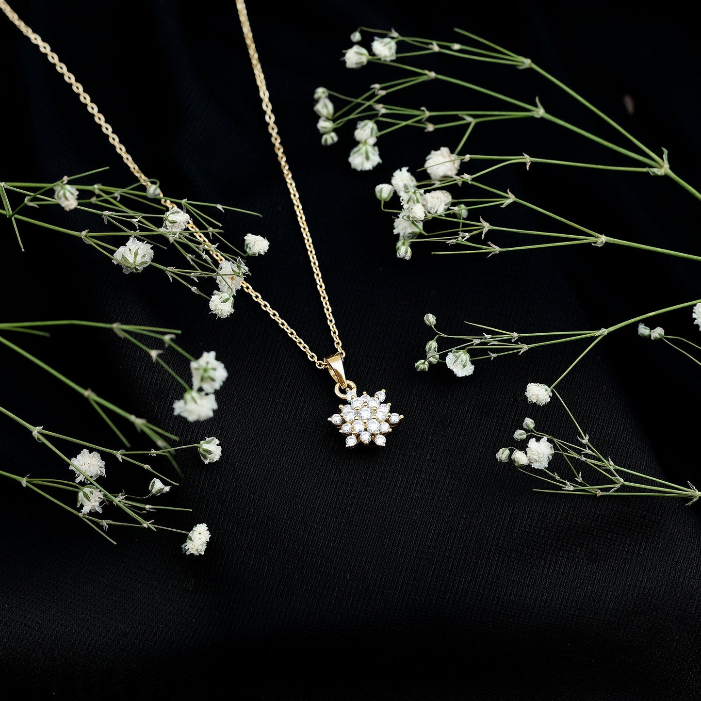 Certified Lab Grown Diamond Snowflake Necklace For Women